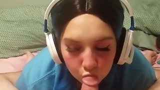 18,babe,bbw,big tits,blowjob,college,cum in mouth,cute,fetish,game,heather brooke,heather harmon,oral creampie,pale,pov,teen,